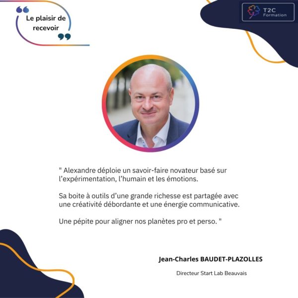 Recommandation Jean-Charles BAUDET-PLAZOLLES StartLab Beauvais T2C Formation